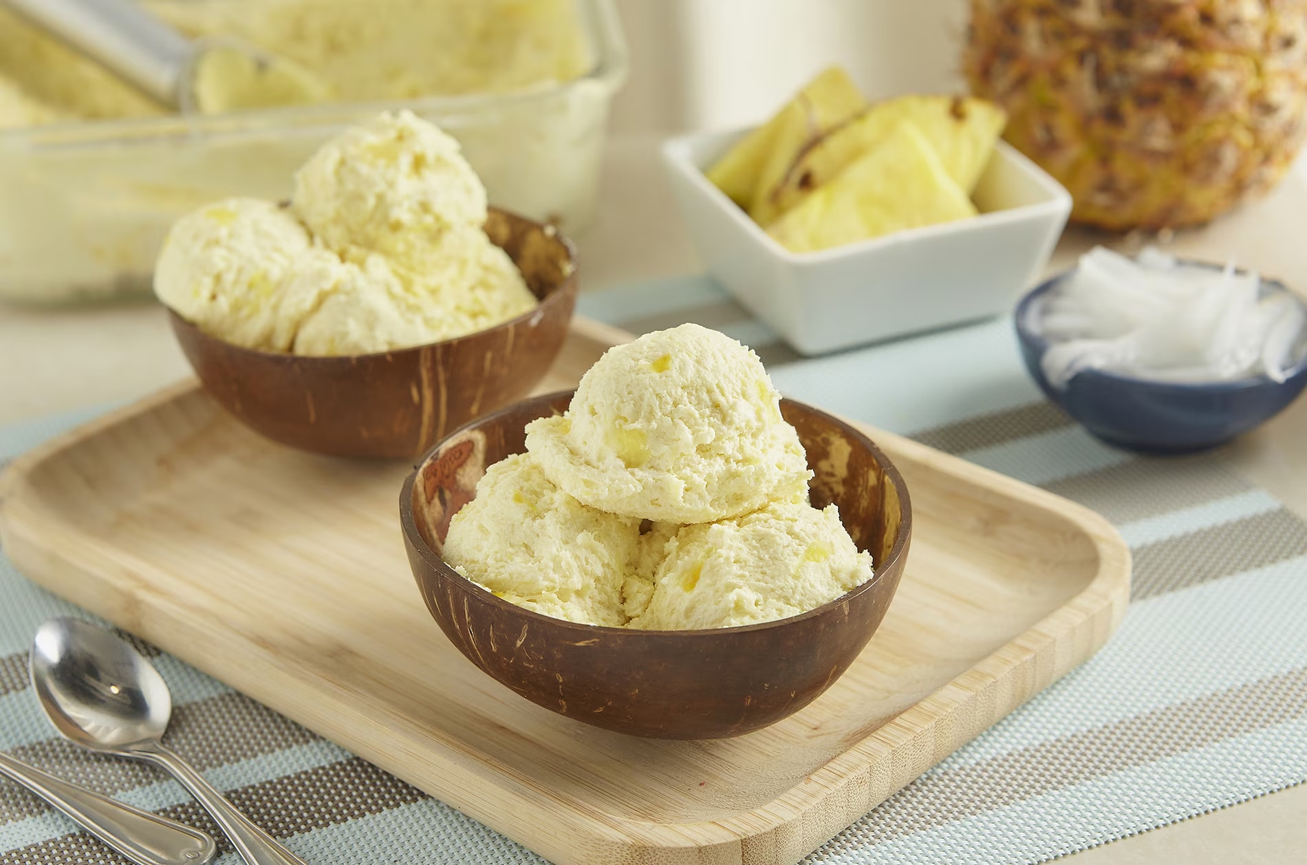 pineapple and coconut ice cream