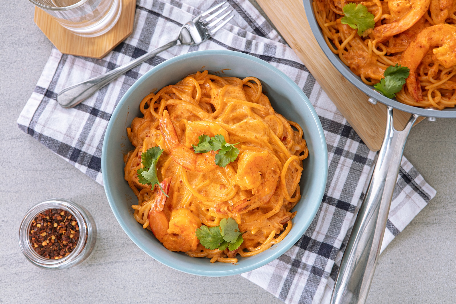 Creamy Aligue and Shrimp Pasta