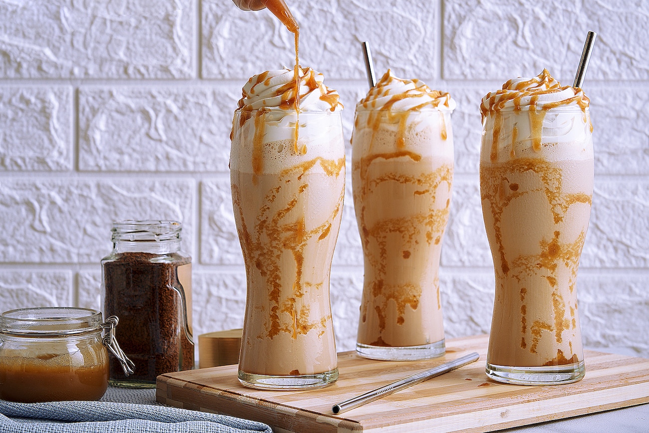 Creamy Coffee Caramel Frappe