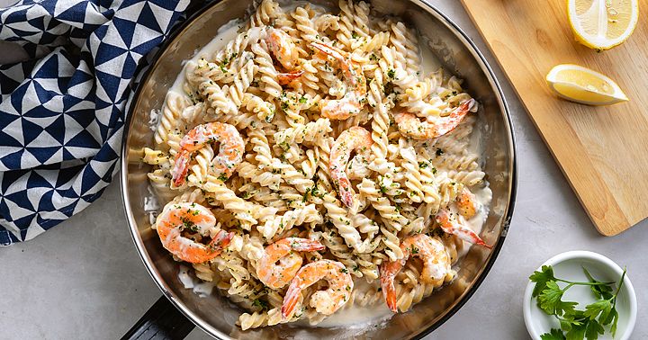 Creamy Shrimp and Fusilli Pasta