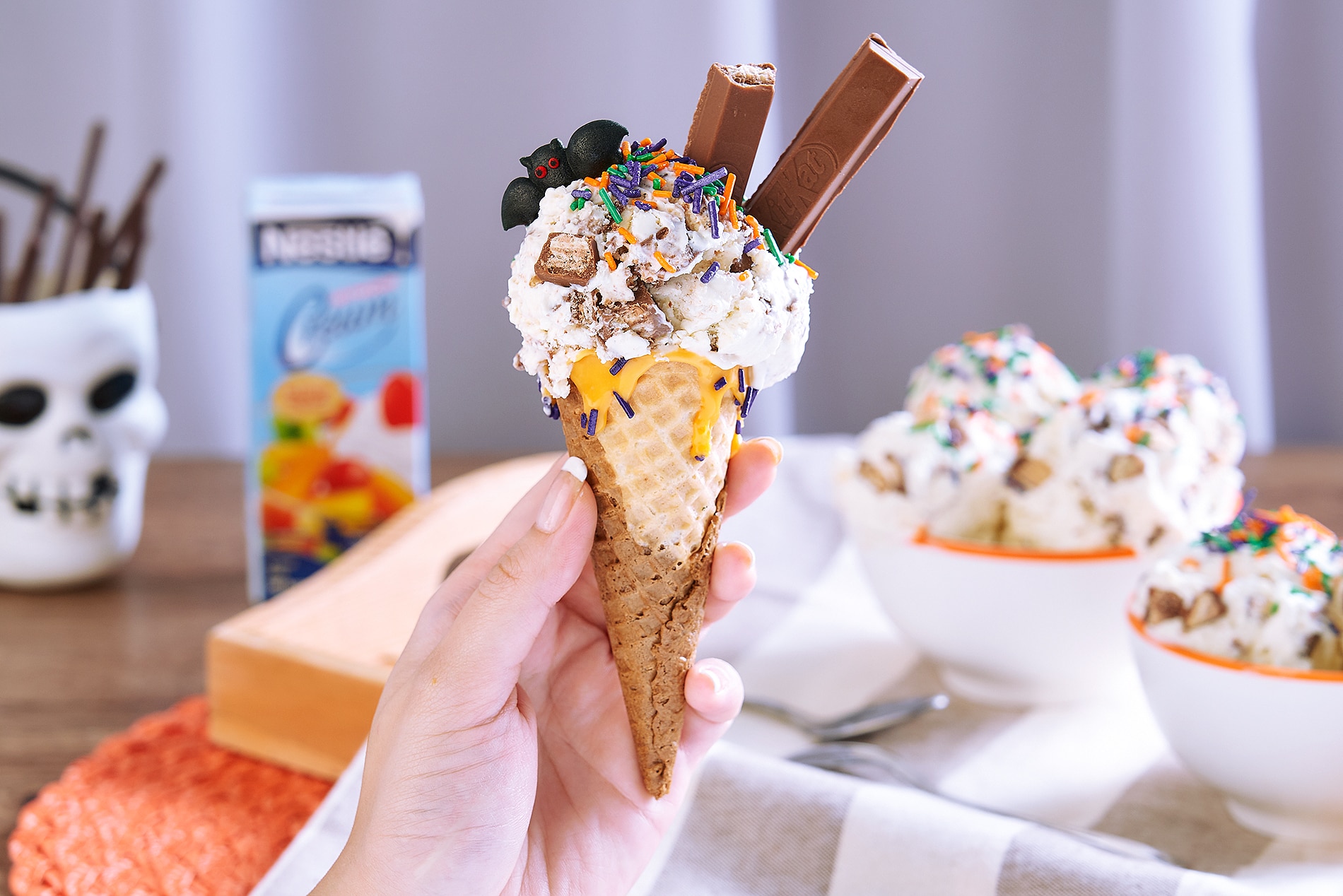 Halloween Kitkat Ice Cream Recipes Create with Nestle