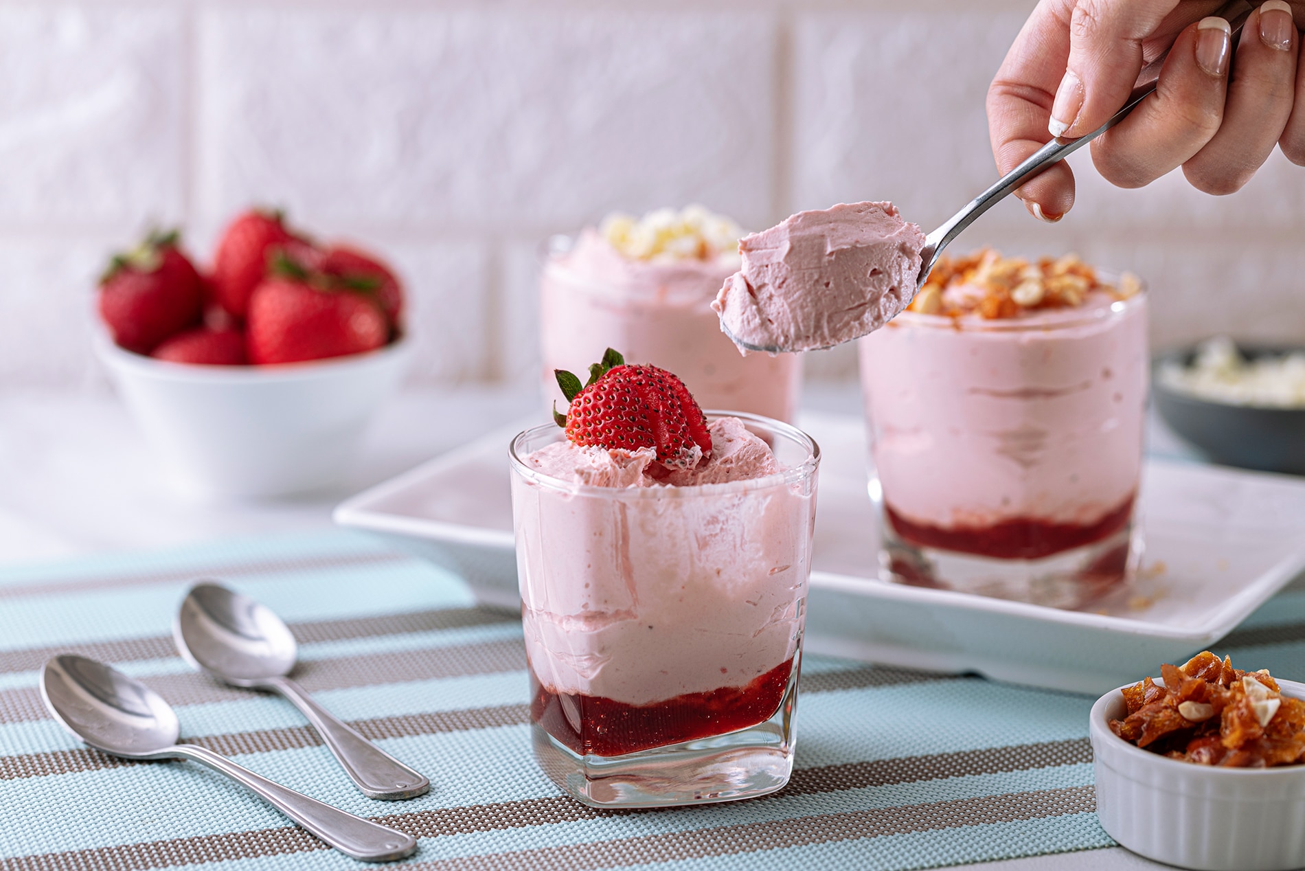 Creamy Strawberry Mousse