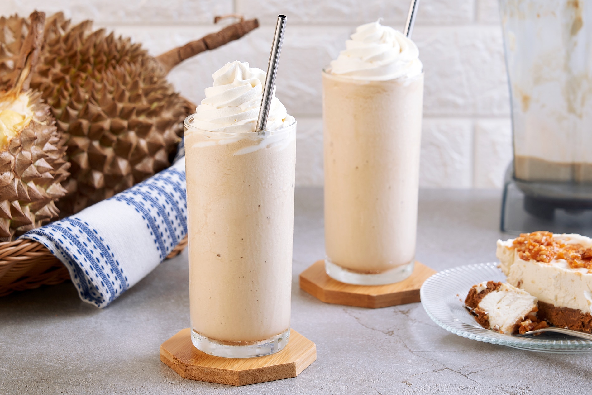 Creamy Durian and Coffee Frappe